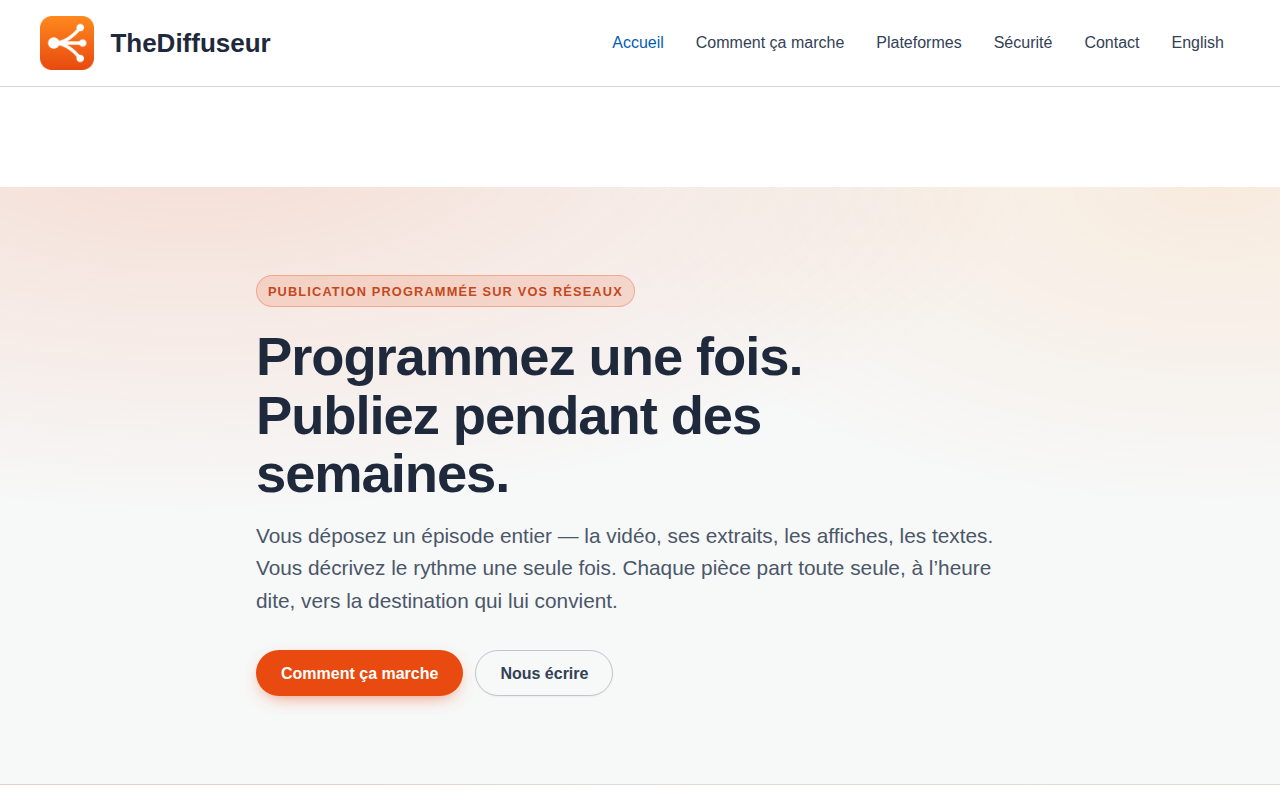 Le site public de TheDiffuseur.